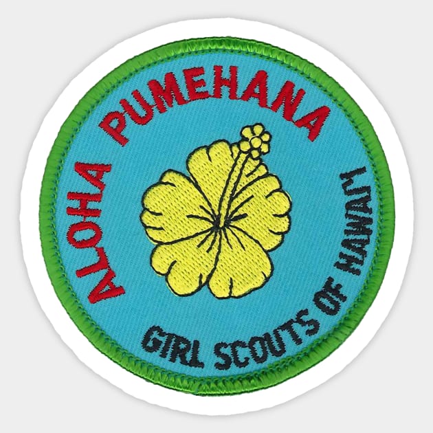 Aloha Pumehana Girl Scouts Patch Sticker by HaleiwaNorthShoreSign